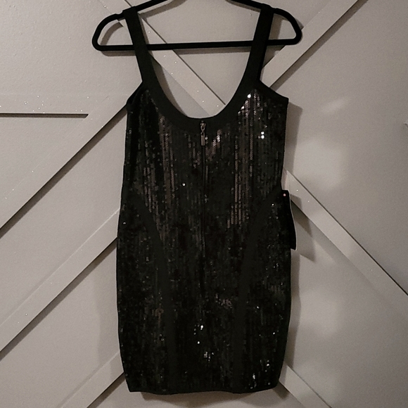 Bebe Black Sequin Dress - Picture 2 of 4